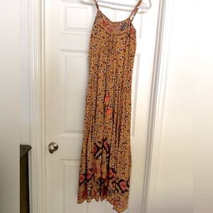 Z & L empire midi animal print dress Medium